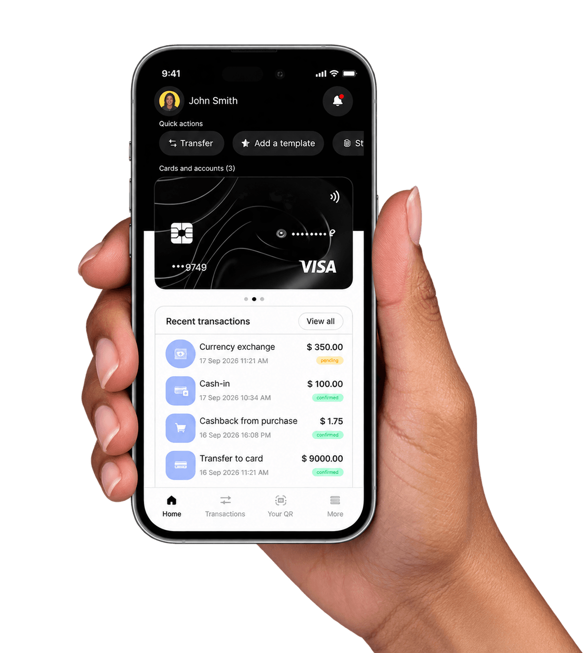 Splitr app splitting a restaurant bill between friends